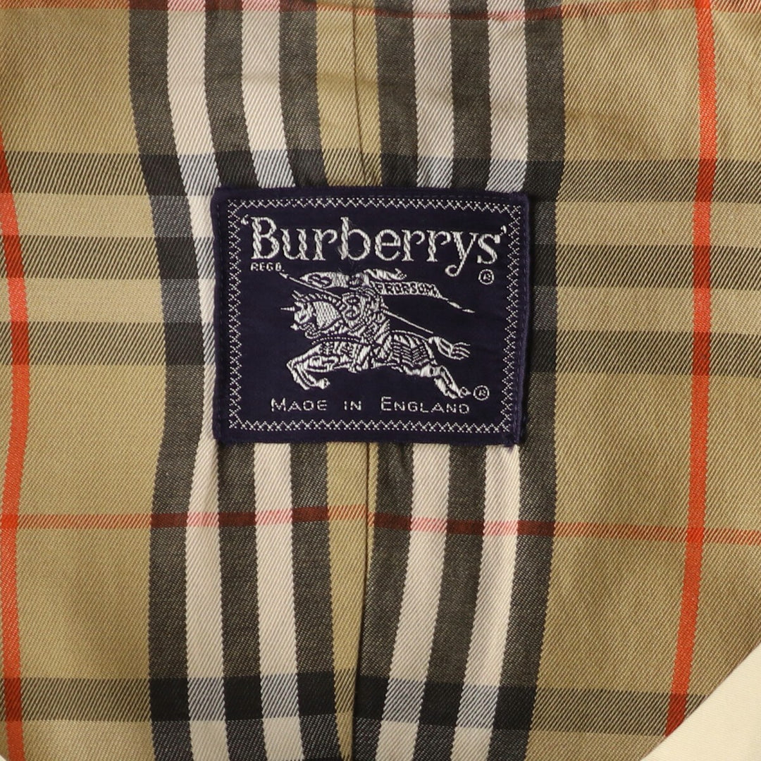 80'S Burberry's 100% cotton trench coat, made in England, women's, size M, vintage cotton Beige type Vintage Second Hand