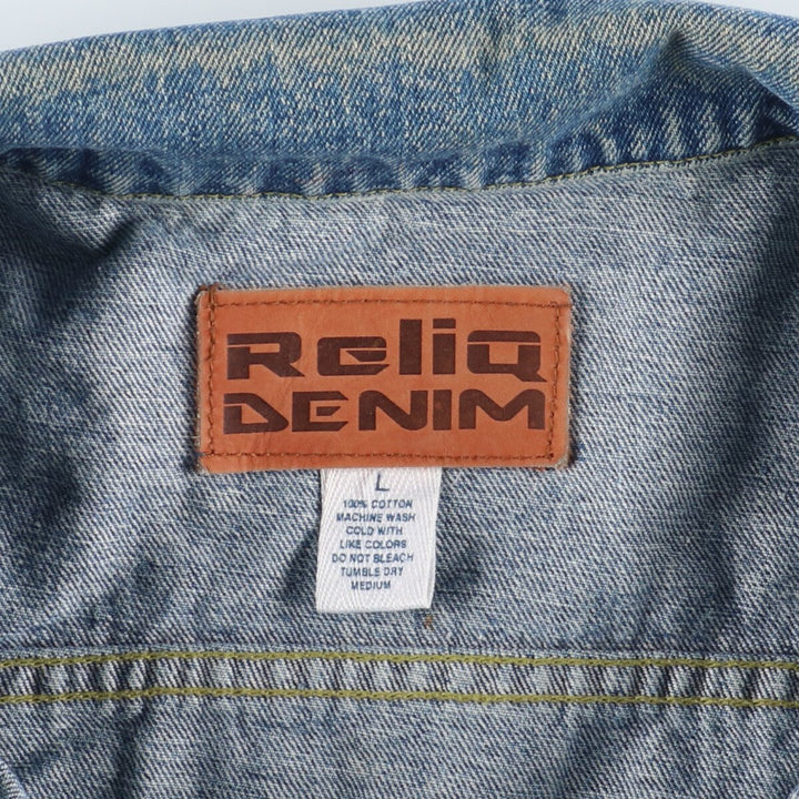 RELIQ DENIM denim jacket, denim jacket, men's L /eaa420043