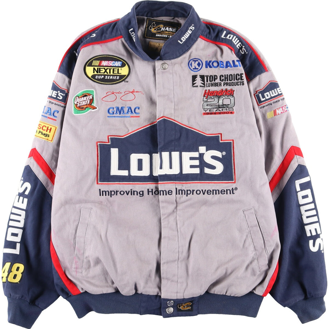 CHASE AUTHENTICS Racing Jacket, Men's Size L cotton gray type Vintage Second Hand