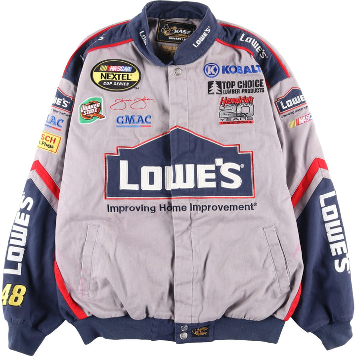 CHASE AUTHENTICS Racing Jacket, Men's Size L cotton gray type Vintage Second Hand