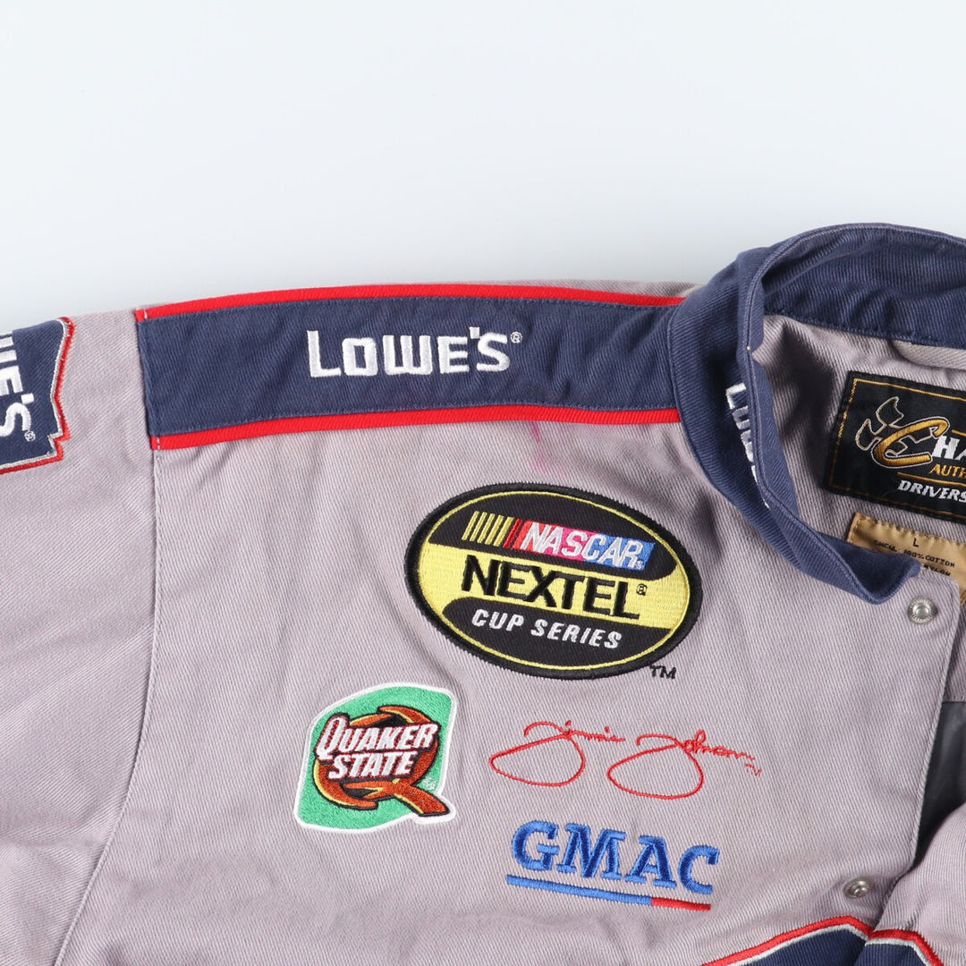 CHASE AUTHENTICS Racing Jacket, Men's Size L cotton gray type Vintage Second Hand