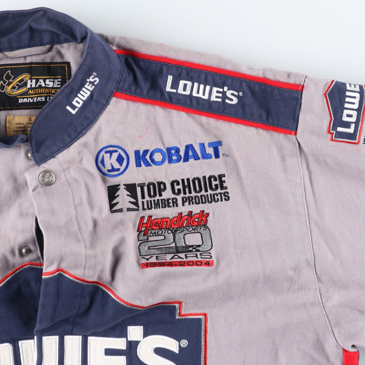 CHASE AUTHENTICS Racing Jacket, Men's Size L cotton gray type Vintage Second Hand