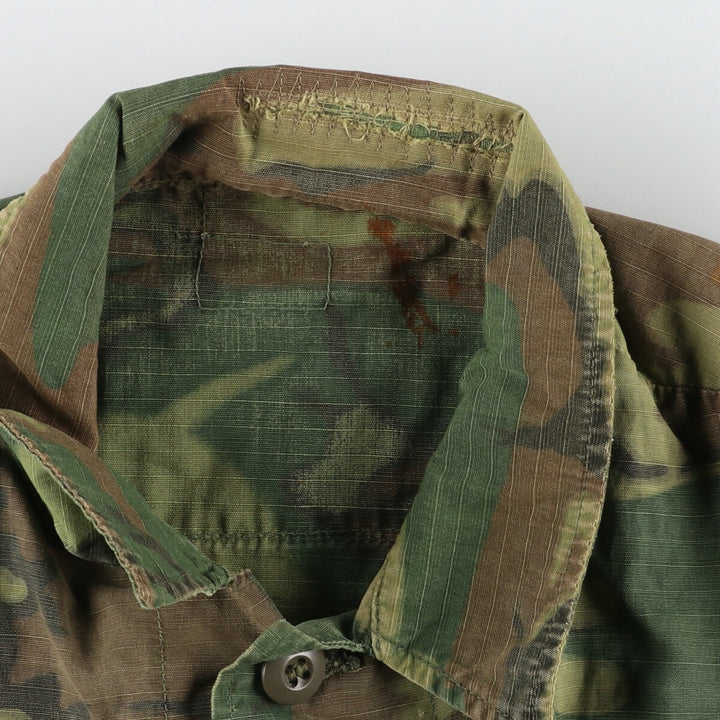 1960'S US Military Camouflage Pattern Woodland Camo Jungle Fatigue Military Field Jacket Made in USA Men's M /eaa420085