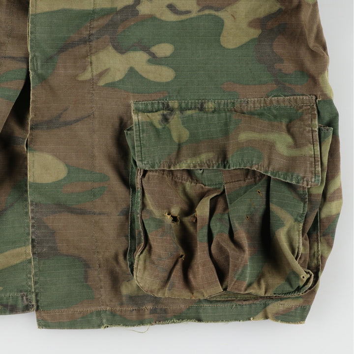 1960'S US Military Camouflage Pattern Woodland Camo Jungle Fatigue Military Field Jacket Made in USA Men's M /eaa420085