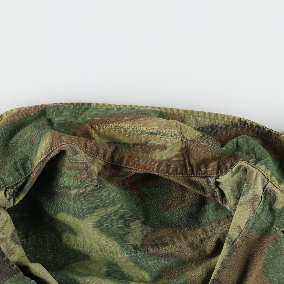 1960'S US Military Camouflage Pattern Woodland Camo Jungle Fatigue Military Field Jacket Made in USA Men's M /eaa420085