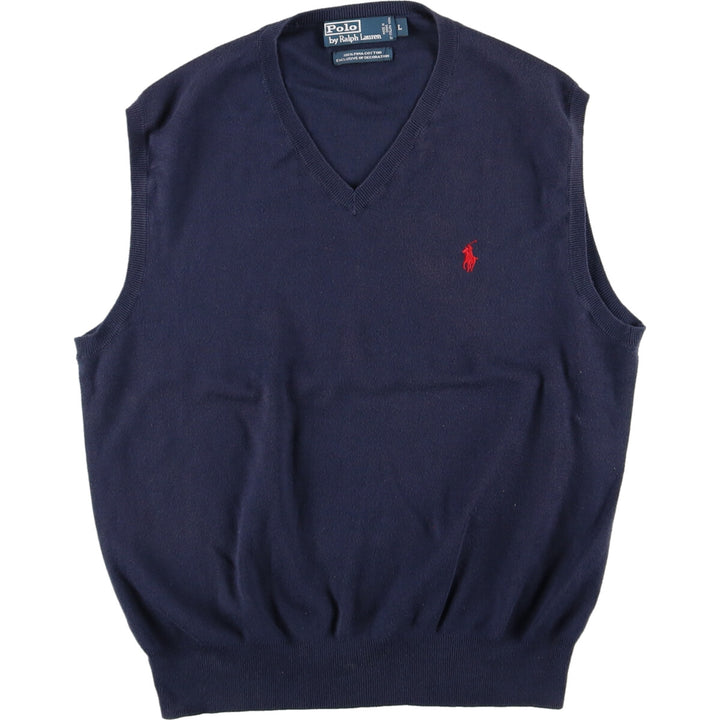 Ralph Lauren POLO by Ralph Lauren V-neck Pima cotton knit vest Men's L /eaa420105