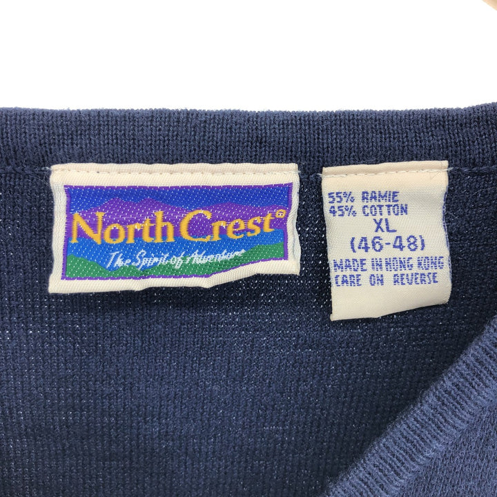 North Crest V-neck cotton knit vest, men's XL, vintage /eaa420112