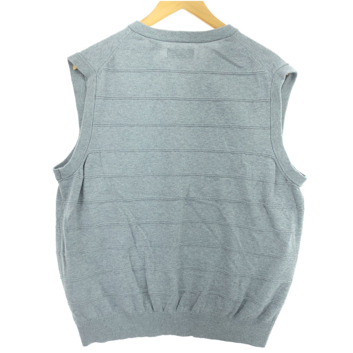 CHAPS V-neck cotton knit vest, men's L /eaa420115