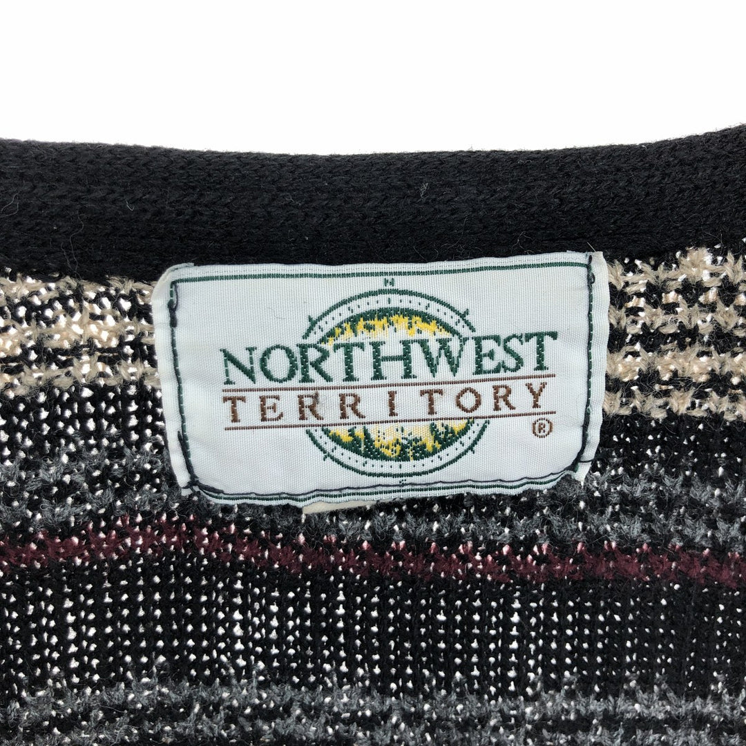 Northwest NORTHWEST All-over print, front-opening acrylic vest, men's L /eaa420119