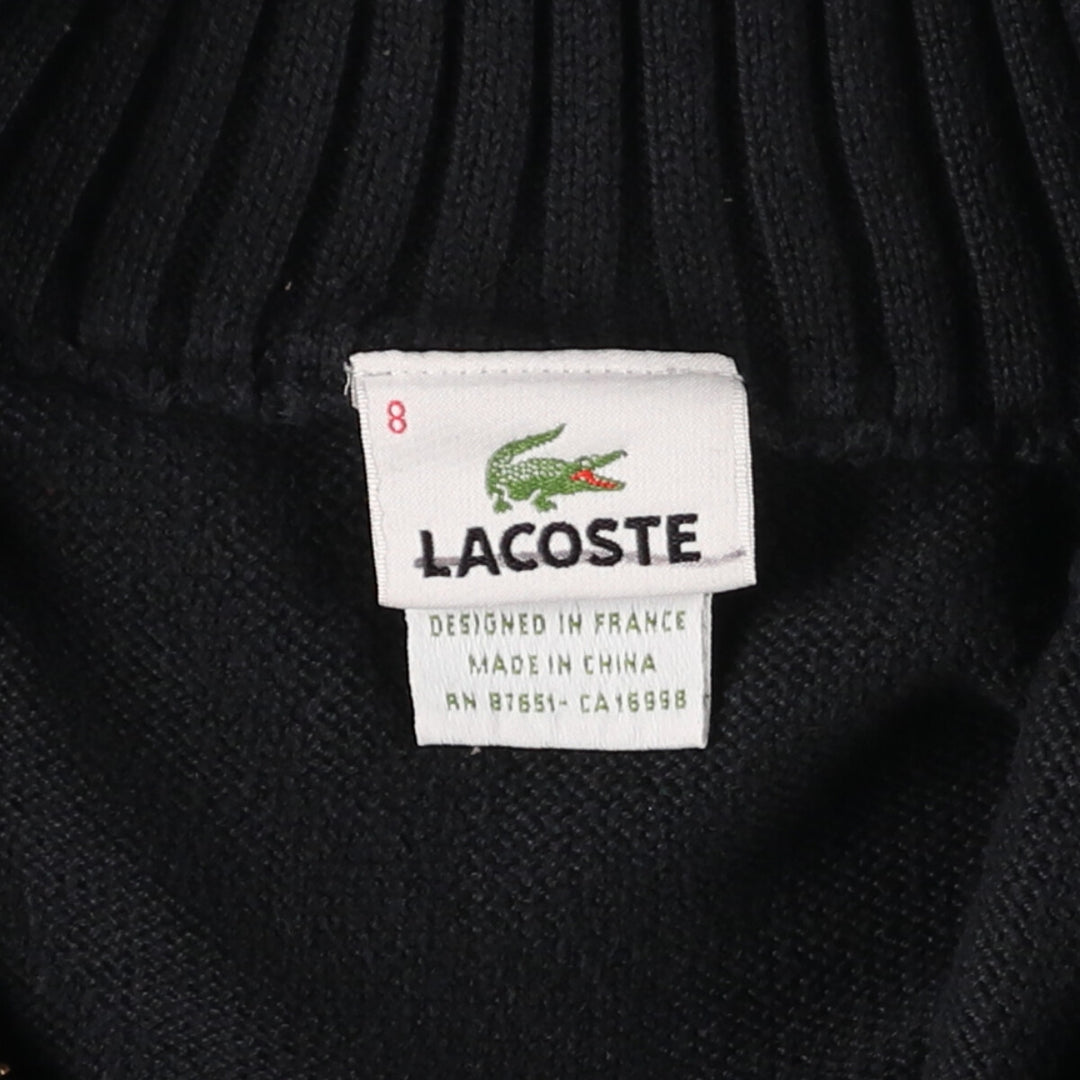 Lacoste Cotton Knit Half Zip Sweater 8 Men's XXL /eaa420139