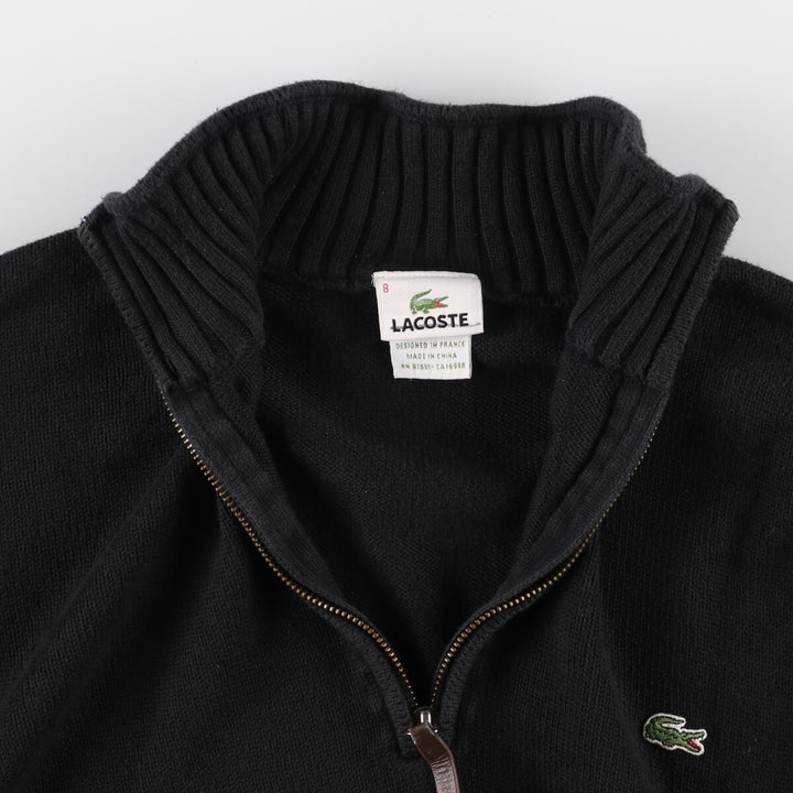 Lacoste Cotton Knit Half Zip Sweater 8 Men's XXL /eaa420139