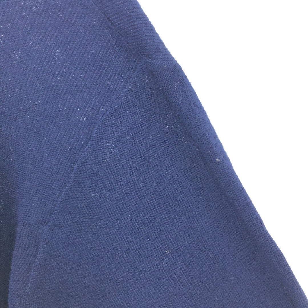 80'S JCPenney THE FOX Sweater knit cardigan, men's L, vintage unclear navy blue type Vintage Second Hand