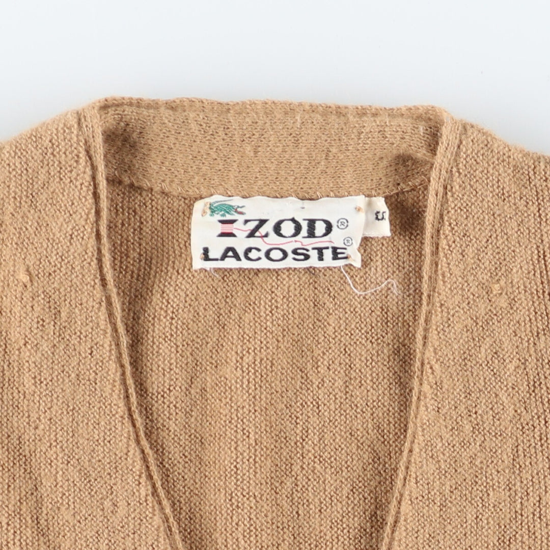 70'S Lacoste IZOD Acrylic Knit Cardigan Men's S Vintage /eaa420145