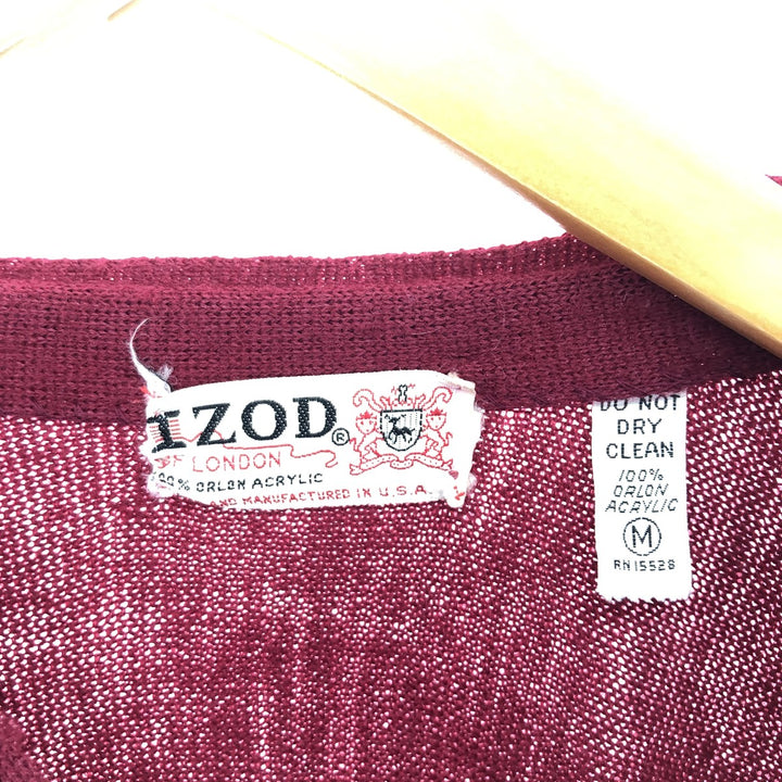 70'S Lacoste IZOD Acrylic Knit Cardigan Made in USA Men's M Vintage /eaa420147