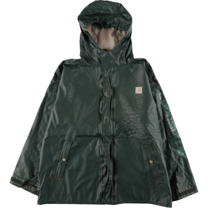 Carhartt Waterproof Parka, Men's Size L polyethylene green type Vintage Second Hand