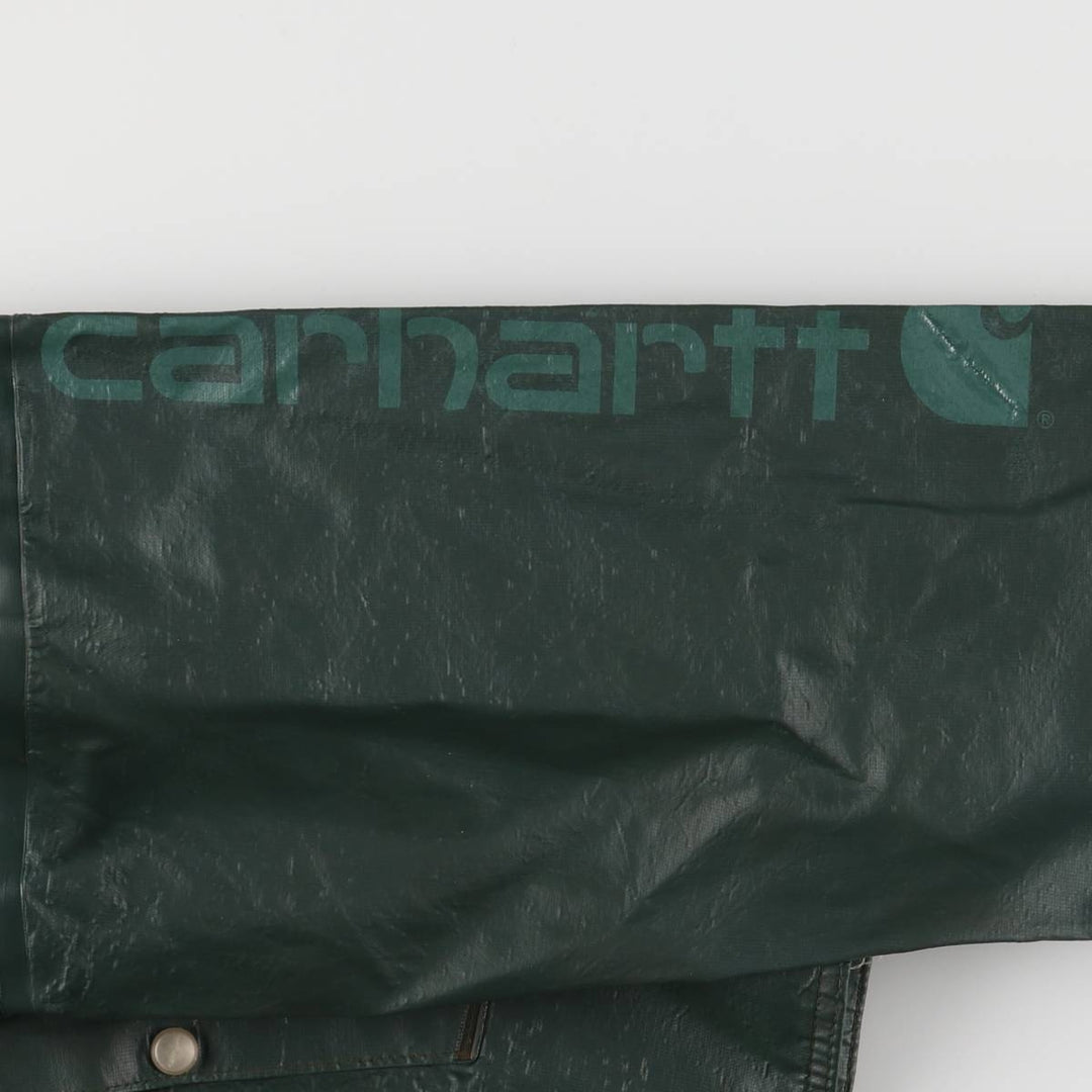 Carhartt Waterproof Parka, Men's Size L polyethylene green type Vintage Second Hand