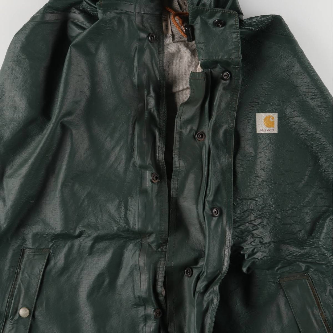 Carhartt Waterproof Parka, Men's Size L polyethylene green type Vintage Second Hand