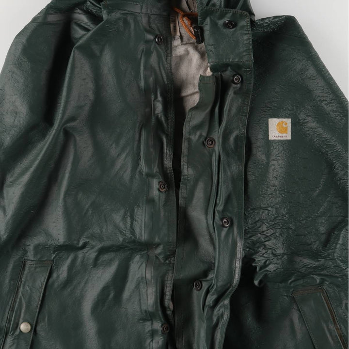 Carhartt Waterproof Parka, Men's Size L polyethylene green type Vintage Second Hand