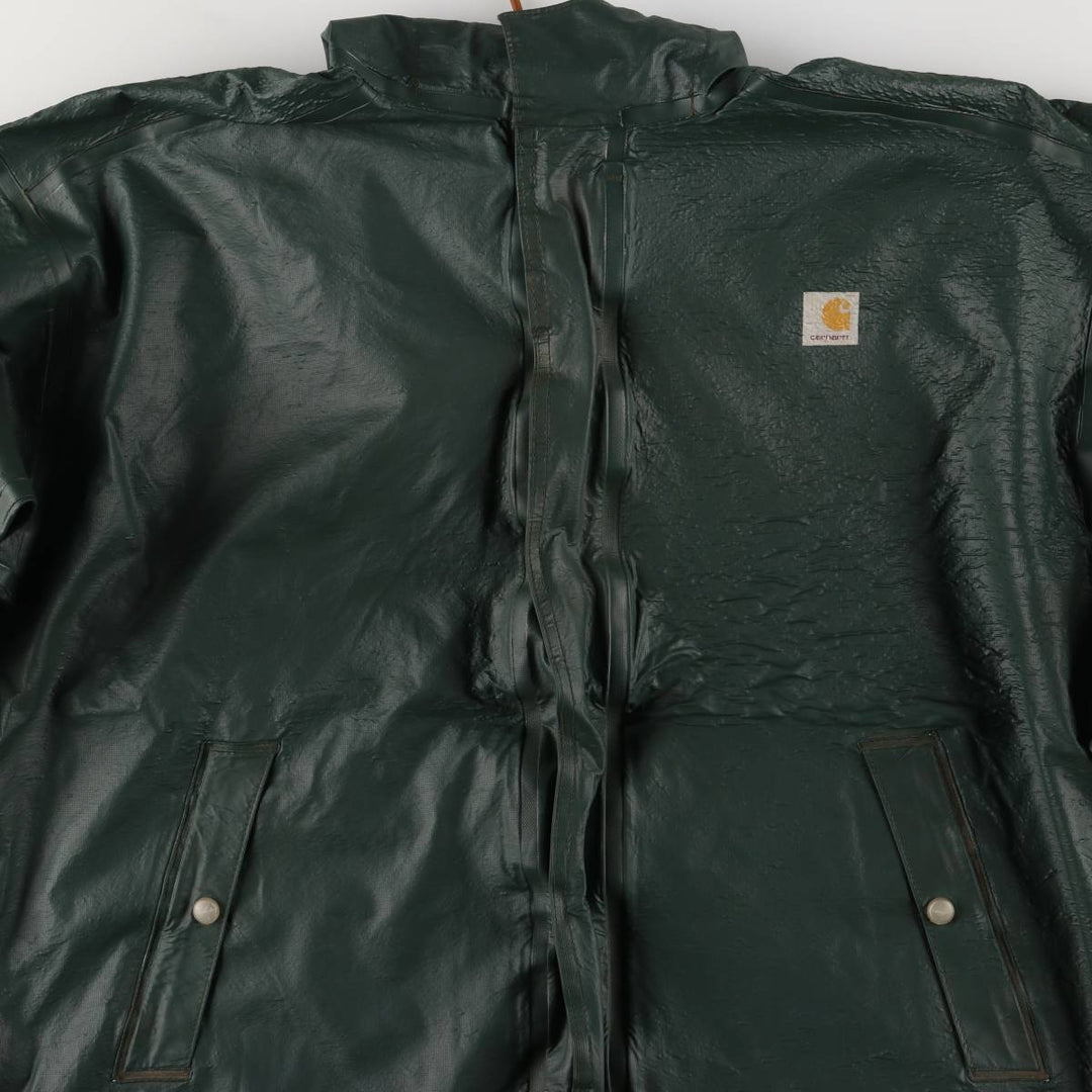 Carhartt Waterproof Parka, Men's Size L polyethylene green type Vintage Second Hand