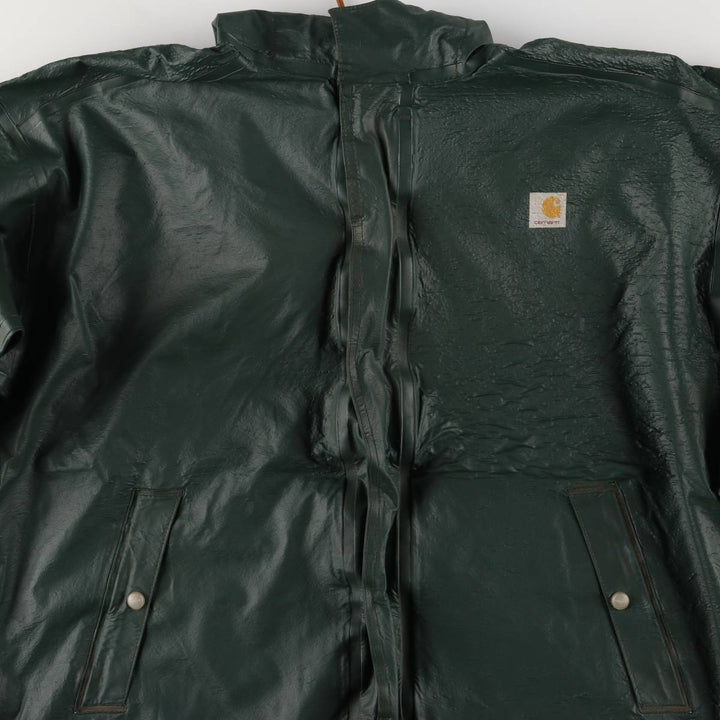 Carhartt Waterproof Parka, Men's Size L polyethylene green type Vintage Second Hand