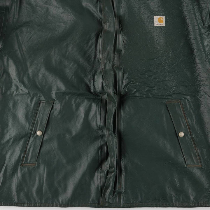 Carhartt Waterproof Parka, Men's Size L polyethylene green type Vintage Second Hand