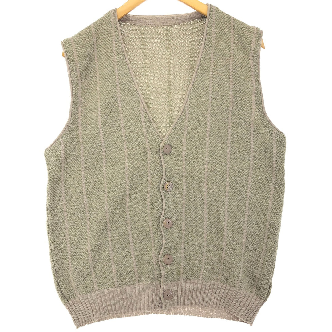 Front-opening wool knit vest for men, size M /eaa420280