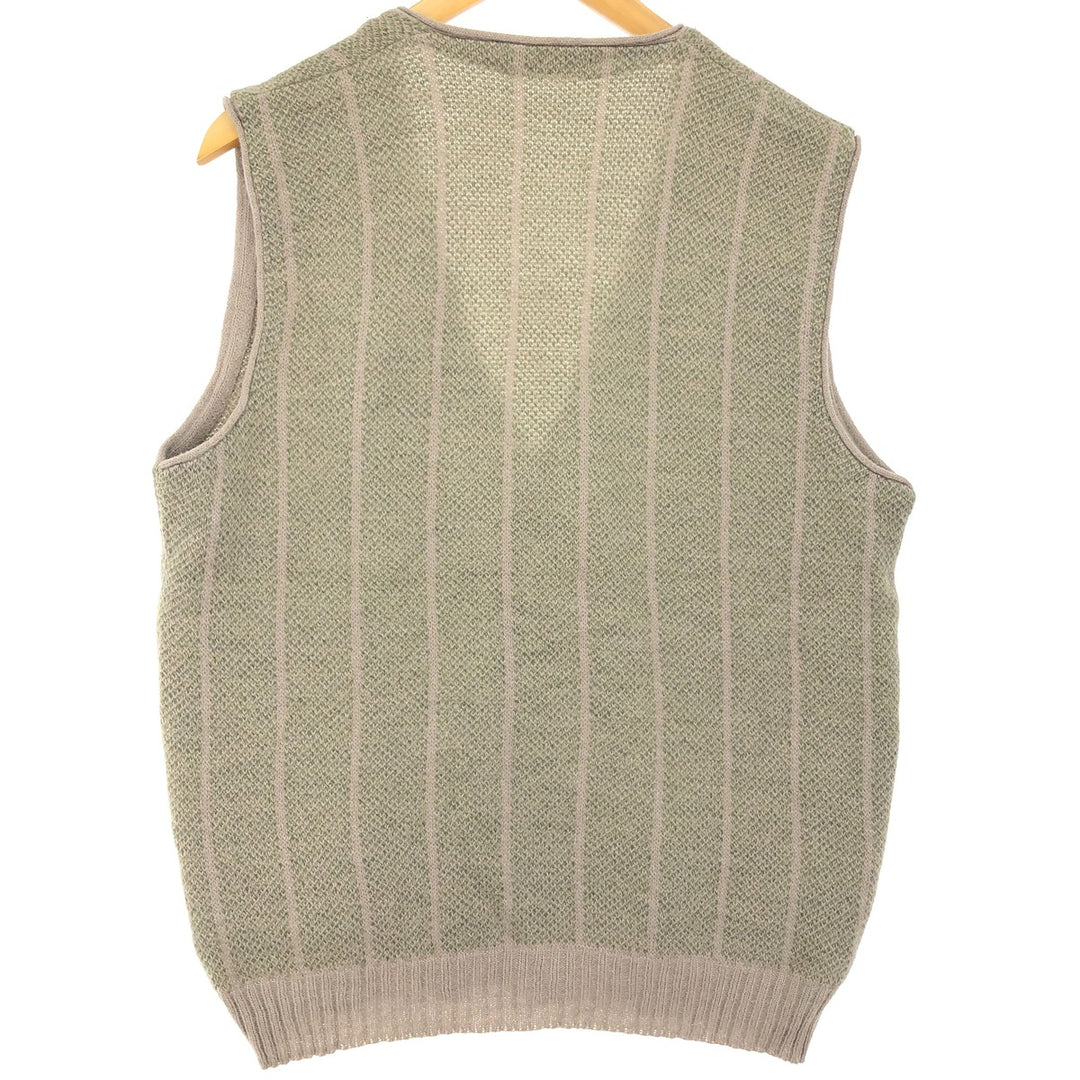 Front-opening wool knit vest for men, size M /eaa420280