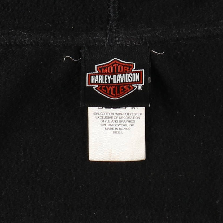 Harley-Davidson Sweat Full Zip Hoodie Men's L size cotton black type Vintage Second Hand
