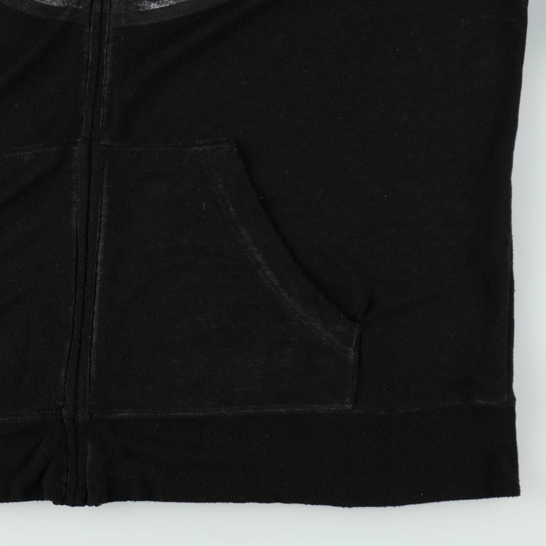 Harley-Davidson Sweat Full Zip Hoodie Men's L size cotton black type Vintage Second Hand