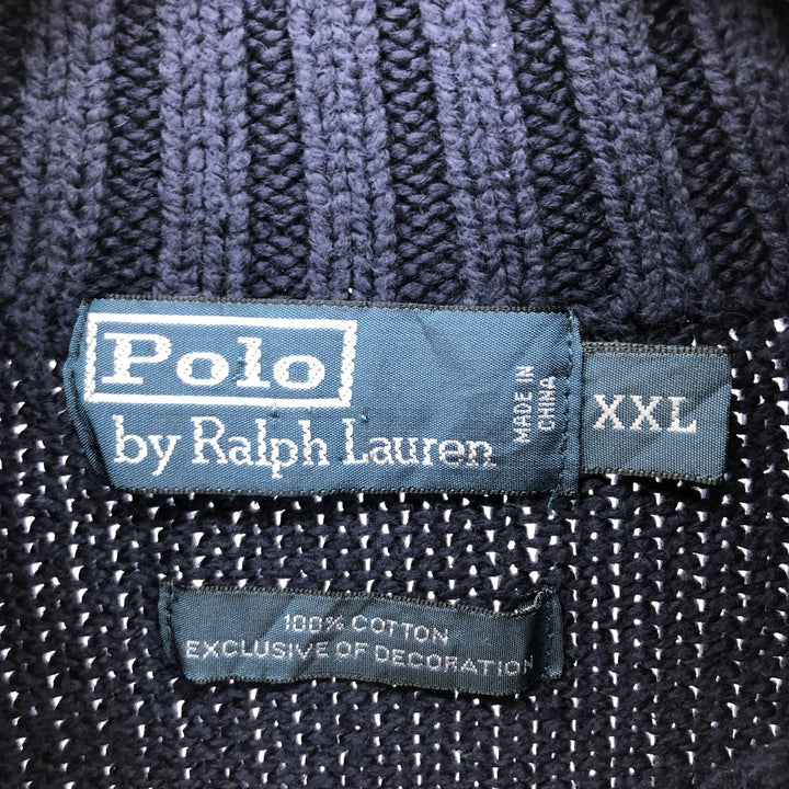 Ralph Lauren POLO by Ralph Lauren Cotton Knit Half Zip Sweater Men's XXL /eaa420409