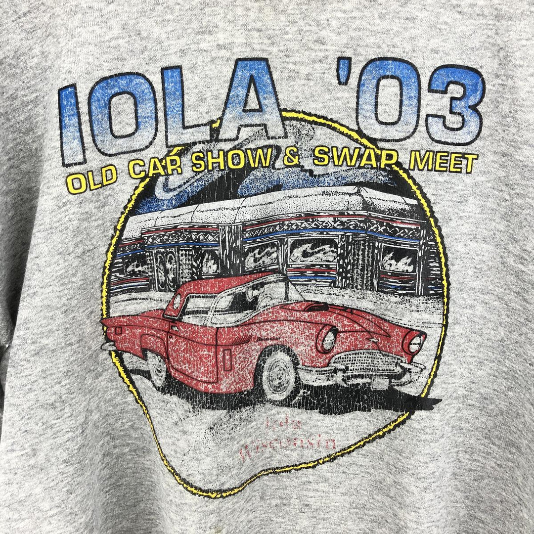 00'S Fruit of the Loom printed sweatshirt, trainer, men's, M /eaa420471