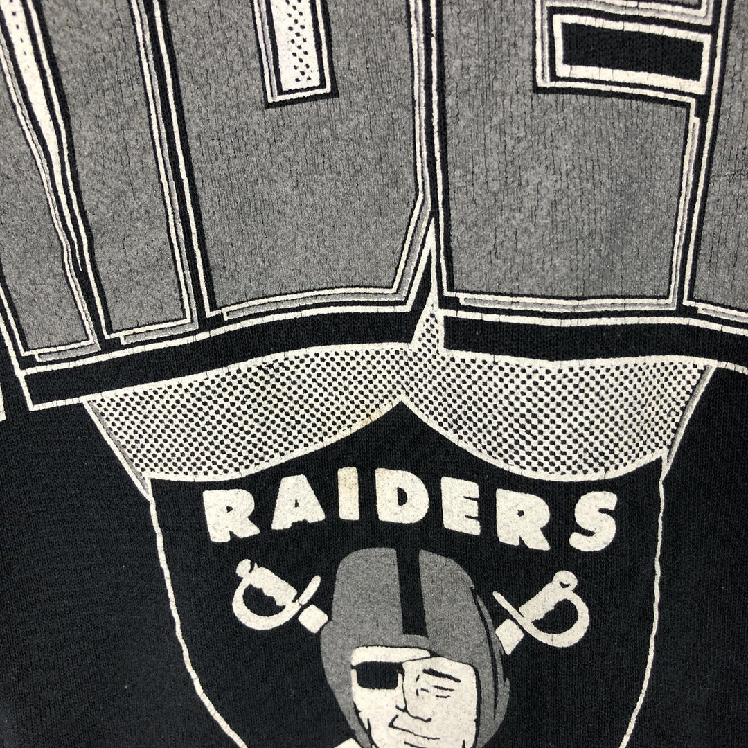 90'S Tultex NFL LOS ANGELES RAIDERS Printed Sweatshirt, Made in USA, Men's M, Vintage /eaa420487