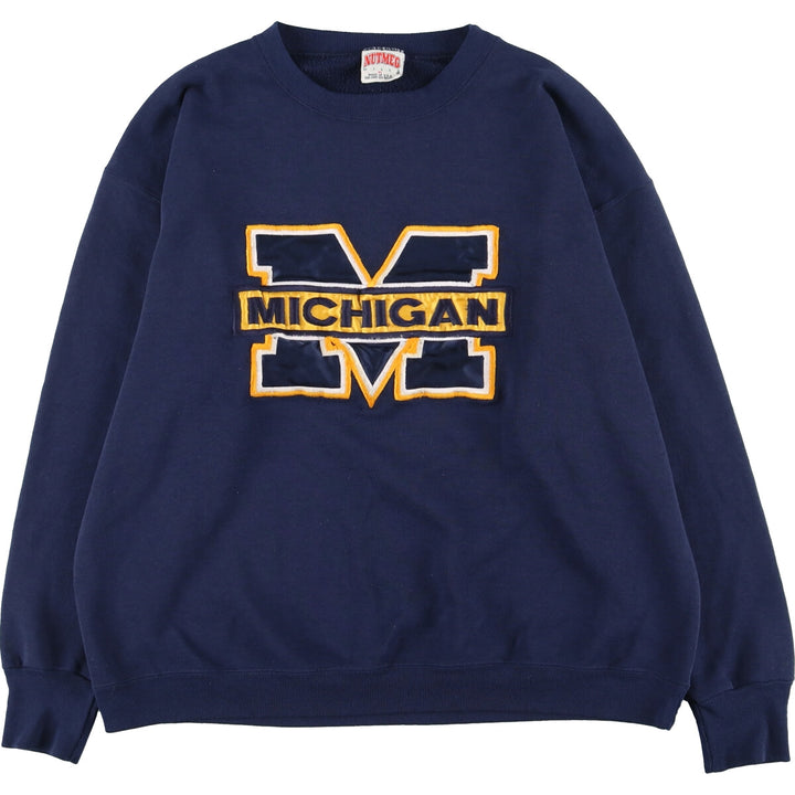 90'S NUTMEG MICHIGAN University of Michigan college sweatshirt, made in USA, men's XL, vintage /eaa420647