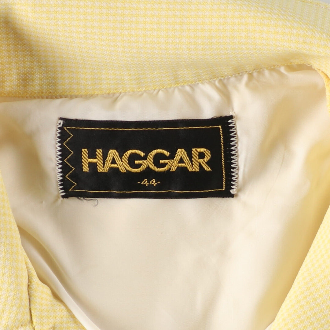 70'S HAGGAR Gingham Check Shirt Jacket Men's L Vintage /eaa420730