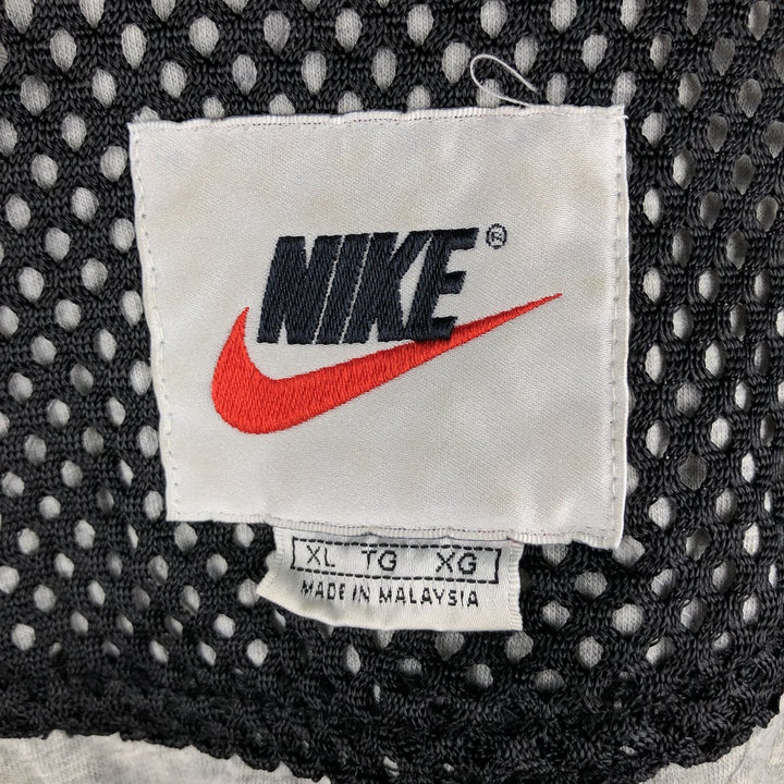 90'S Nike Back Logo Padded Hoodie Puffer Jacket Men's XL Vintage Nylon Green type dark green Vintage Second Hand