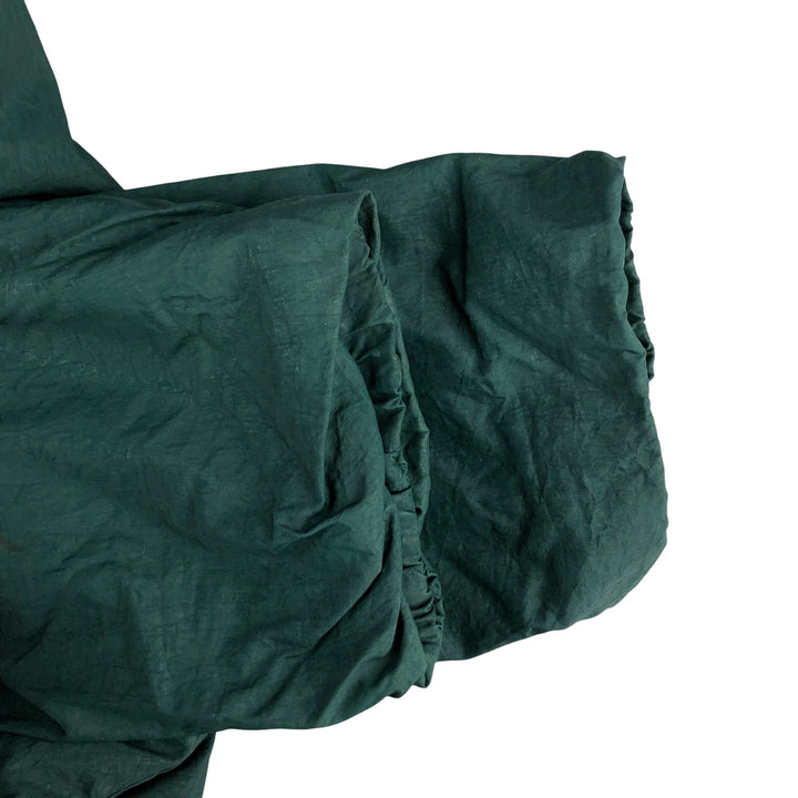 90'S Nike Back Logo Padded Hoodie Puffer Jacket Men's XL Vintage Nylon Green type dark green Vintage Second Hand