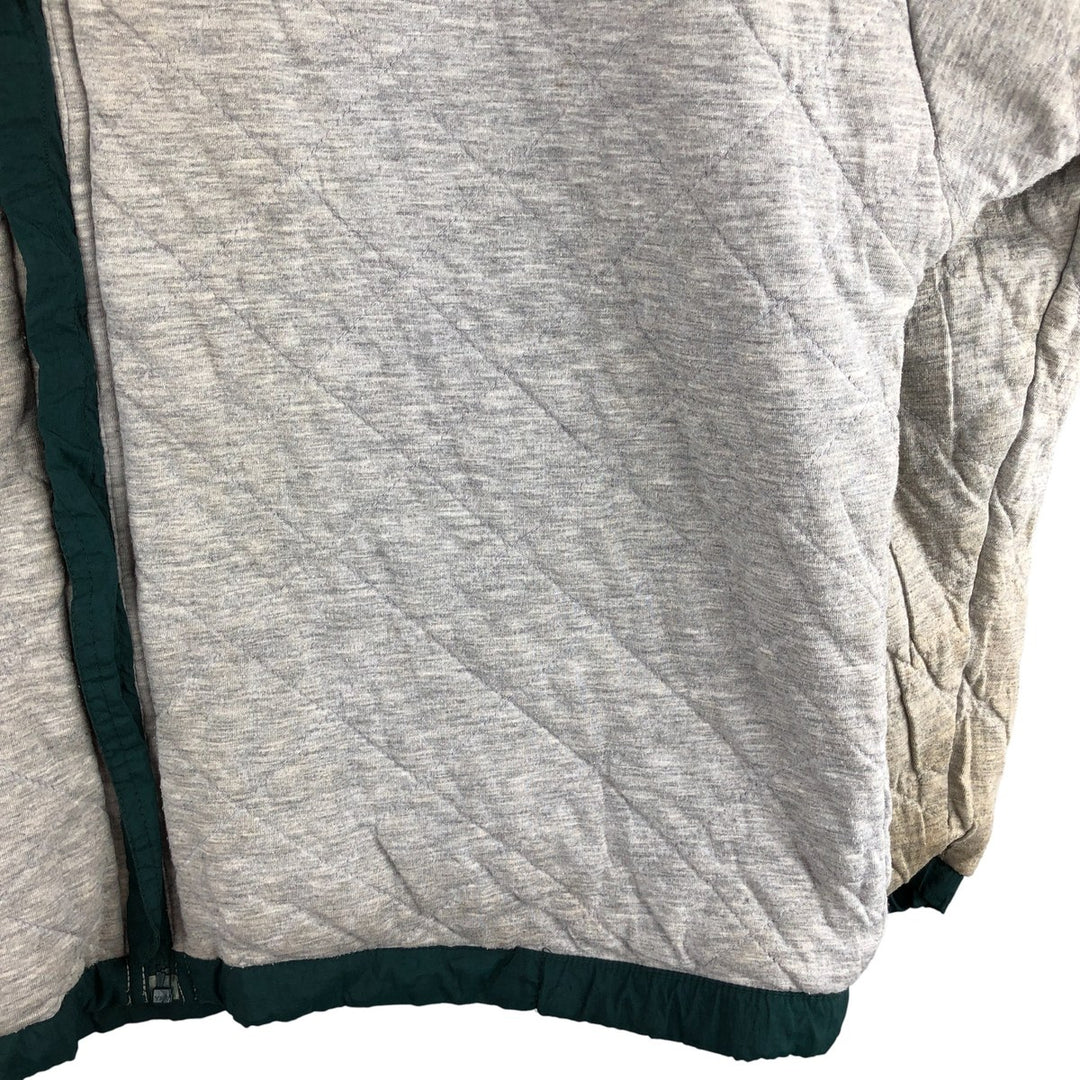 90'S Nike Back Logo Padded Hoodie Puffer Jacket Men's XL Vintage Nylon Green type dark green Vintage Second Hand