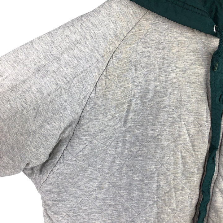 90'S Nike Back Logo Padded Hoodie Puffer Jacket Men's XL Vintage Nylon Green type dark green Vintage Second Hand