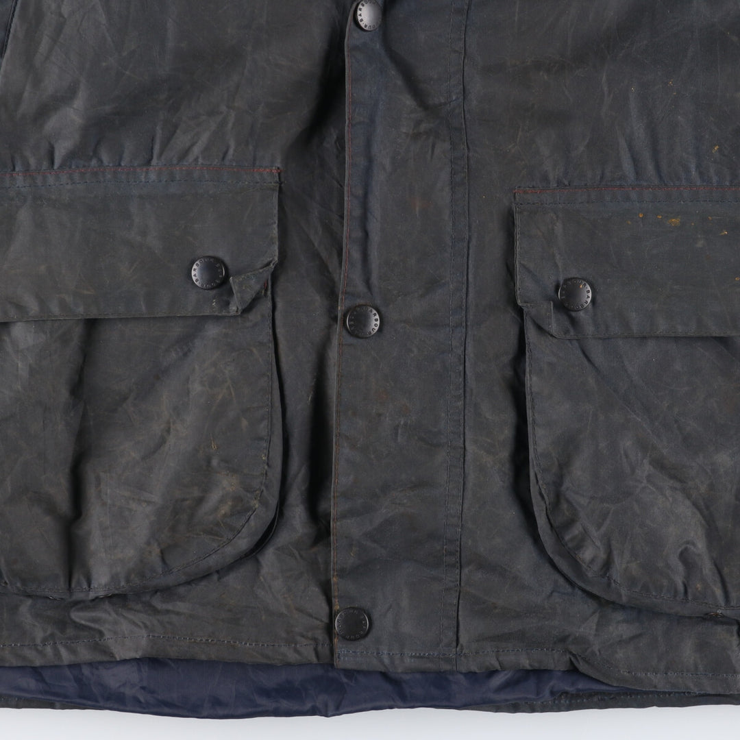 90'S Barbour WESTMORLAND 3 Warrant Waxed Cotton Oiled Vest Made in England Men's L Vintage /eaa420747