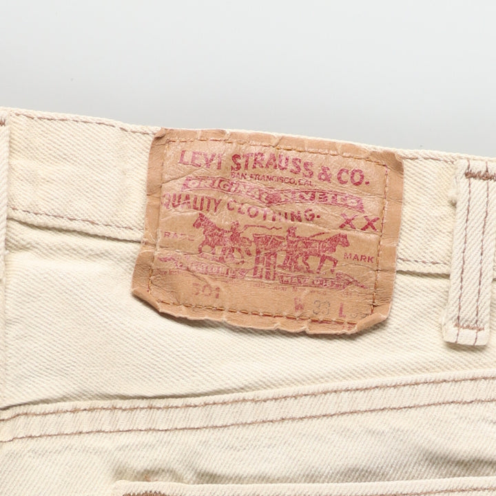 90'S Levi's 501-0633 White Denim Straight Denim Pants Made in USA Men's W32 Vintage /eaa420818