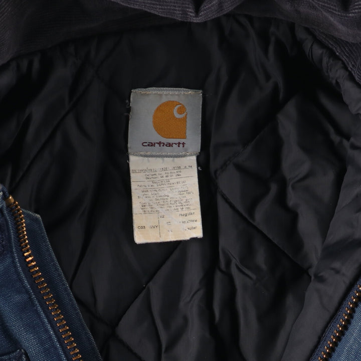 90'S Carhartt Traditional Coat Hooded Duck Work Jacket Made in USA Men's L Vintage /eaa420863