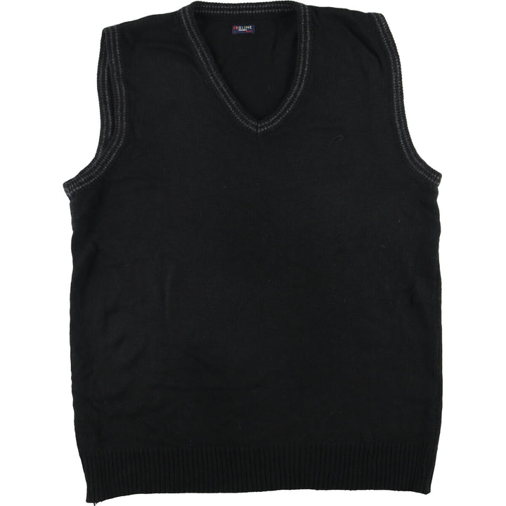 PROLINE V-neck acrylic knit vest, men's M /eaa420876