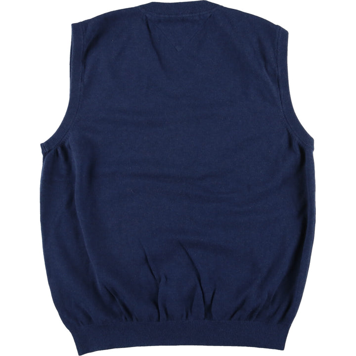 Tommy Hilfiger V-neck cotton knit vest, men's L /eaa420886