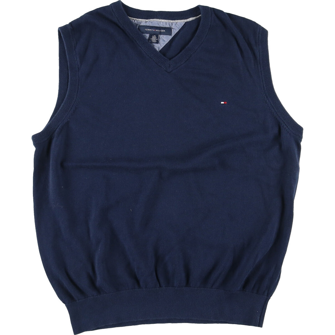 Tommy Hilfiger V-neck cotton knit vest, men's L /eaa420895