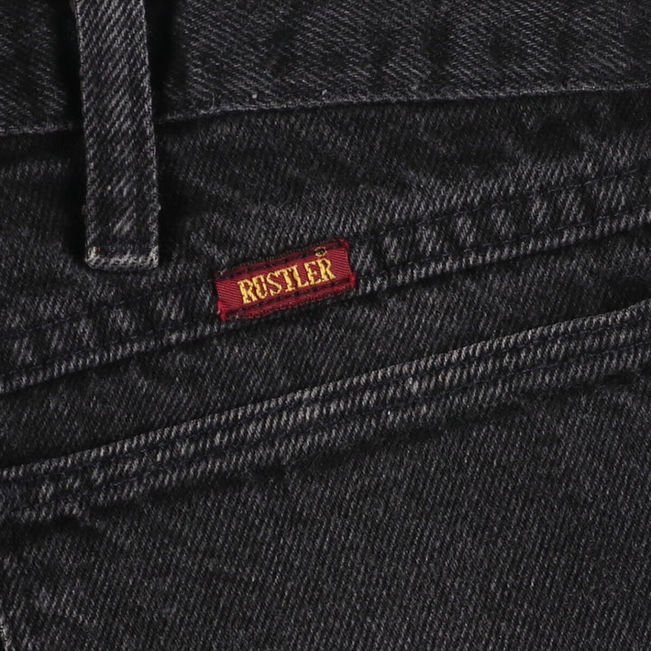 90'S Rustler Black Denim Straight Denim Pants Made in USA 33x32 Men's w33 Vintage /eaa420898