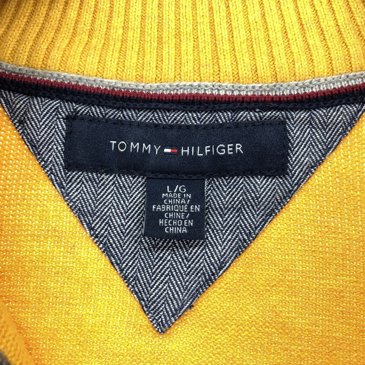 Tommy Hilfiger Cotton Knit Half Zip Sweater Men's L /eaa421115