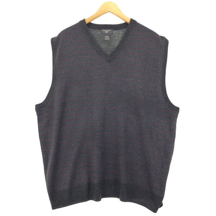 Dockers V-neck acrylic knit vest, men's XXL /eaa421126