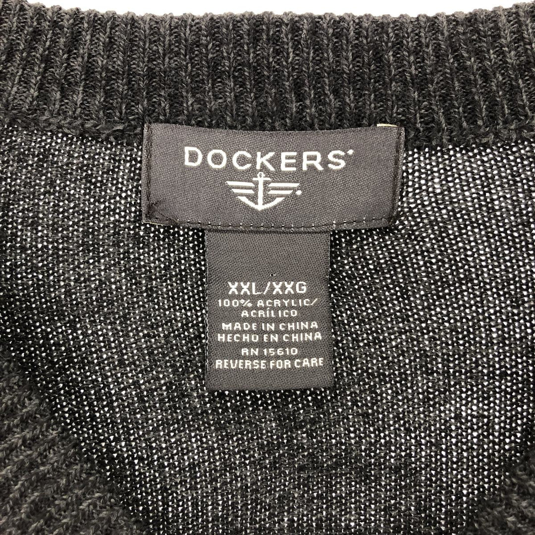 Dockers V-neck acrylic knit vest, men's XXL /eaa421126