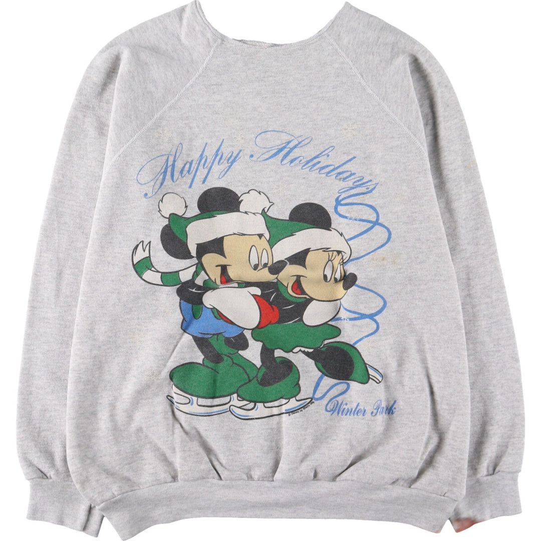 90'S Mickey Mouse Minnie Mouse Cut-off Character Sweatshirt Trainer Made in USA Men's XL Vintage /eaa421160