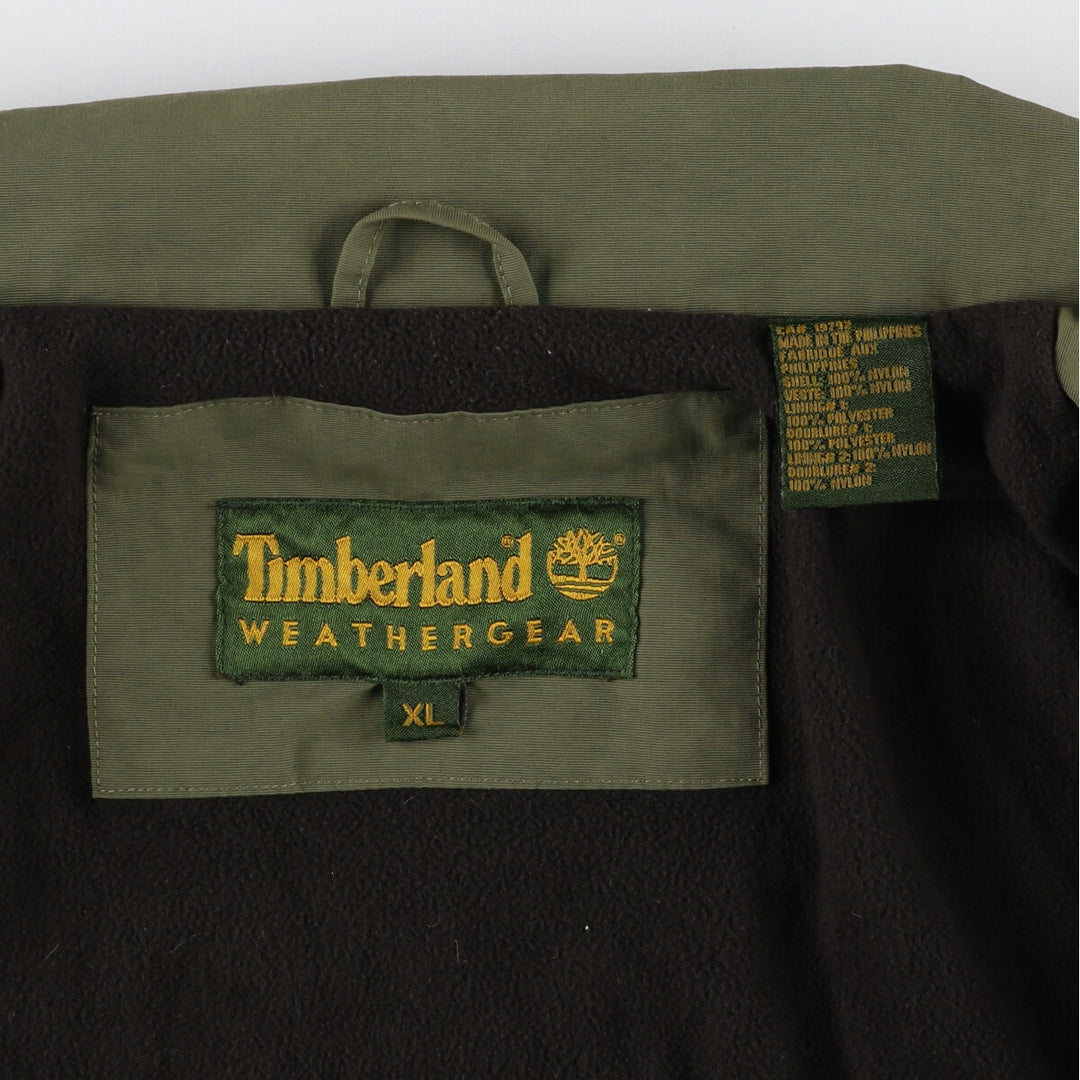 90s-00'S Timberland WEATHERGEAR Swing Top Nylon Jacket, Men's XL Nylon Khaki type Vintage Second Hand